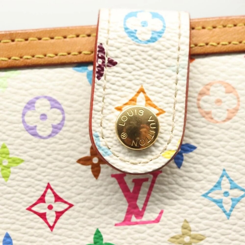 LOUIS VUITTON Multicolor Portefeuille Viennois Wallet White M92987 Auth 130787 - Picture 12 of 16